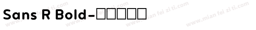 Sans R Bold字体转换